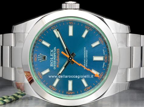 rolex milgauss quadrante azzurro|rolex milgauss.